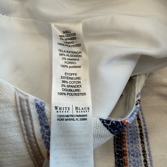 White House Black Market Women’s Diagonal Striped Midi Pencil Skirt 12 (A0132) - Picture 6 of 7